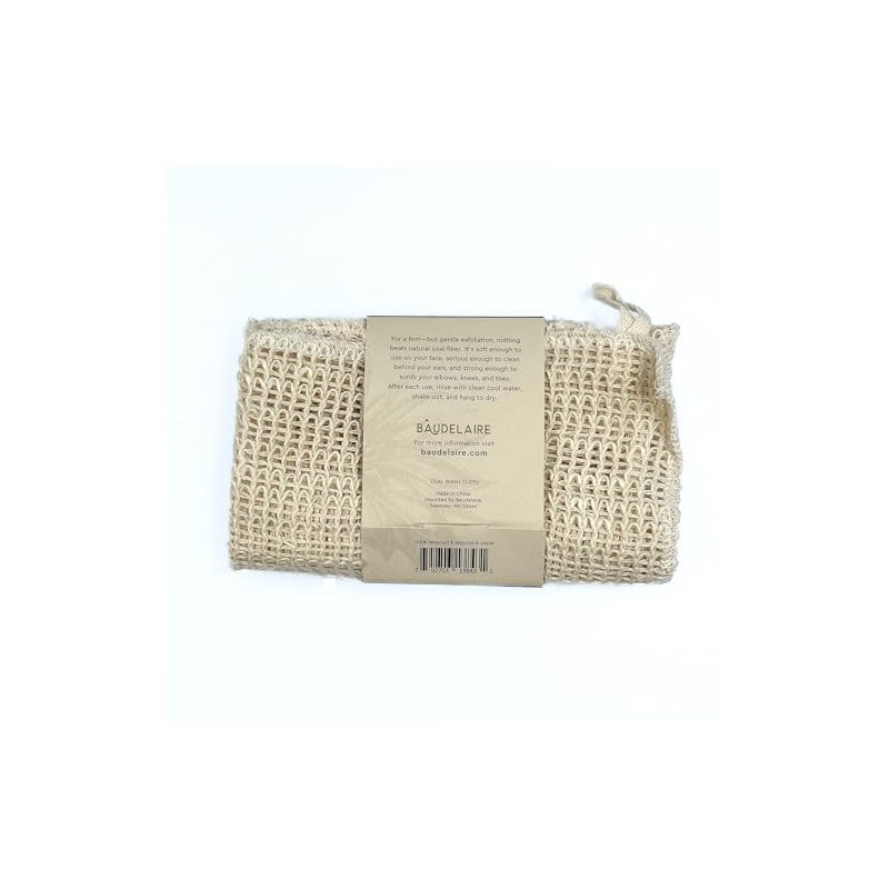 Baudelaire Sisal Exfoliating Wash Cloth – Gentle & Natural Skincare