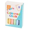 Chalk & Eraser Set, White and Multicolour Chalkboard and Pavement