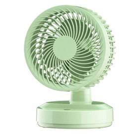 Desk Fan USB Recharge Air Circulation Quiet Portable Table Fan for Student Dormitory Home Green Moving Head Type