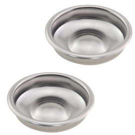 2PCS 58 MM Backflush Coffee Filter Trays Stainless Steel Filter Baskets Brushed Silver Backflush Inserts For Espresso Machine Cleaning Trays