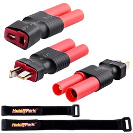 Hobbypark Deans T Plug to HXT 4mm Connector Adapter RC Lipo Battery/Charger Adapter Converter for Redcat RC Cars Trucks Crawlers Buggies(3-Pack)