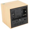 Wooden LED Clock Digital Voice Control Desk Rectangular Ornaments Wood