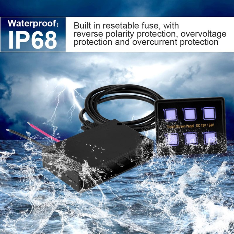 Akozon Touch Screen Panel, 12 V / 24 V Universal