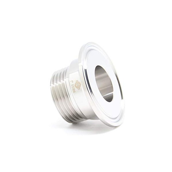 QiiMii 1" Stainless Steel 304 Sanitary NPT Male Thread x