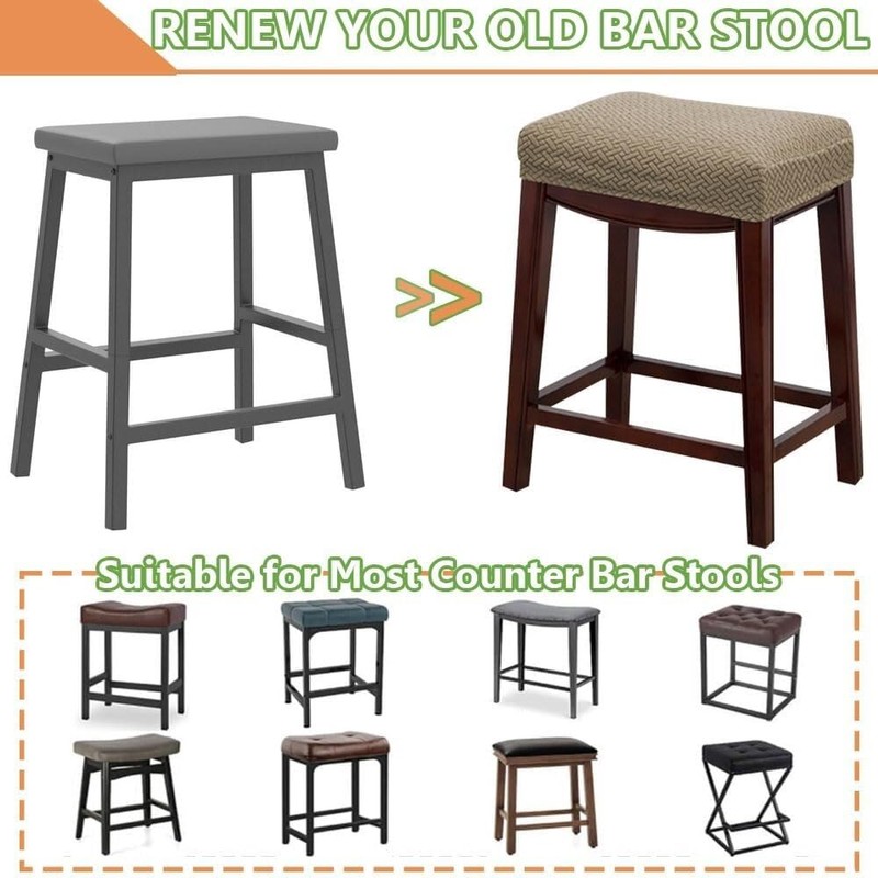 Stool Covers Rectangle 2/4 Pack, Stretch Rectangle Bar Stool Covers