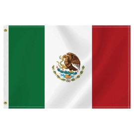 2×3 FT Mexico Flag,Medium 60×90 CM Mexican Outdoor Banner,100D Decor,Doube Side Printing for Patio Garden with Brass Gromment