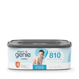 El recambio cuadrado Diaper Genie Jumbo con película continua | Puede contener hasta 810 pañales tamaño recién nacido