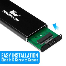 Kingwin KM-U3NGFF SuperSpeed USB 3.0 to NGFF M.2 B Key SSD Enclosure Compatible with SATA-based B key SSDs