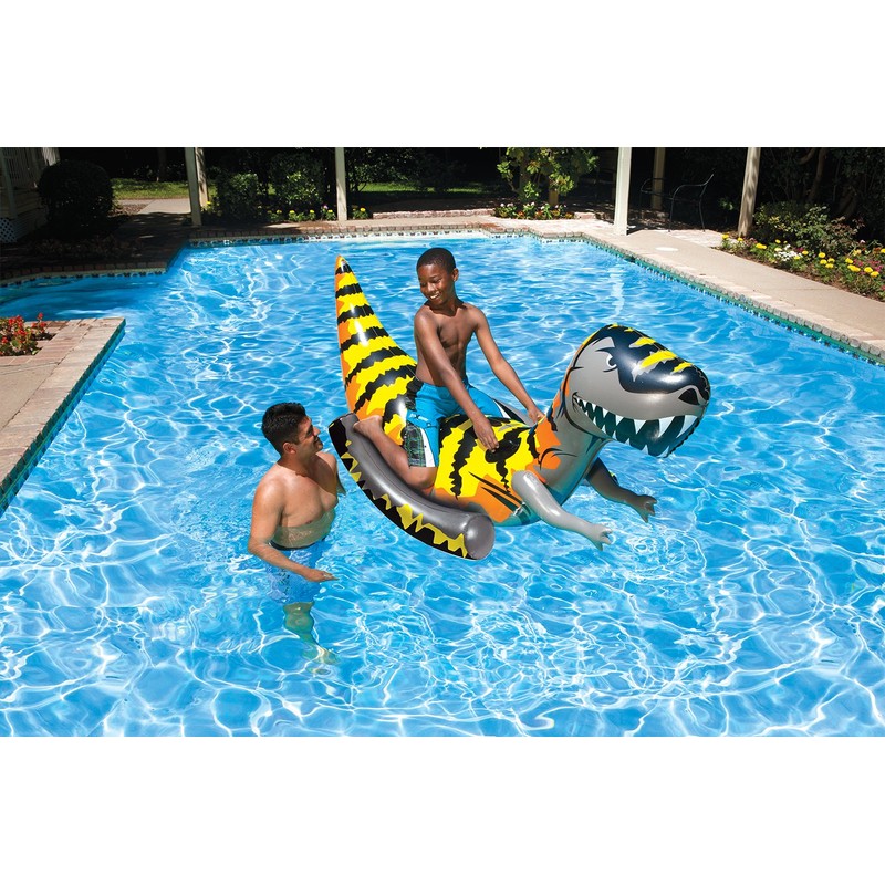 Poolmaster T-Rex Inflatable Ride-On Dinosaur Jumbo Swimming Pool Float Rider