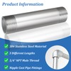 Dexspoeny 3Pcs 304 Stainless Steel Nipple Pipe Fittings 3/4" NPT