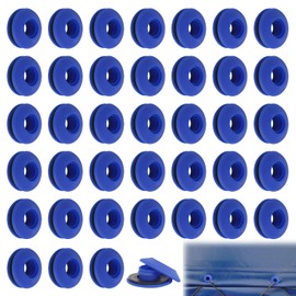 Pack of 50 Eyelets for Tarpaulins, Plastic Eyelets Set for Tarpaulins, All-purpose Eyelets for Fabrics, Ring Eyelets for Tents and Awnings, for Textile Curtains, Tents, Pool Tarpaulin, 27 x 27 x 11 mm