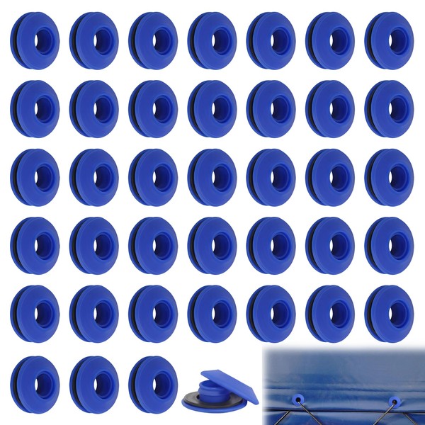 Pack of 50 Eyelets for Tarpaulins, Plastic Eyelets Set for
