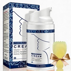 Neck cream for tightening and firming Anti-aging moisturizer with collagen retinol hyaluronic acid Creepy Lifting sagging skin Face chest décor Fine wrinkles Day and night skin care (blue) Pink / 조여주고 굳히기 위한 넥 크림 콜라겐 레티놀 히알루론산 함유 항노화 보습제 크리피 처진 피부를 리프팅 페이스 가슴 데콜레 잔주름 낮 밤 피부 관리 (블루) Pink