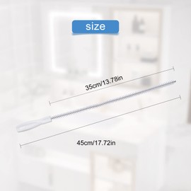 Ungfu Mall 3Pcs Sink Cleaning Brush, 45cm Drain Snake Sink Unblocker Tool Sewer Cleaning Hook with 3 Pcs Sticky Hooks Drain Unblocker Tools for Sink, Bath Plug and Sewer