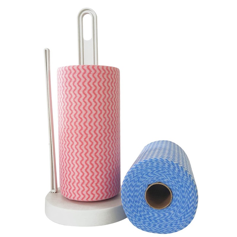 JINYUDOME Cloth Roll, 2 Rolls, Red & Blue, Disposable Cleaning
