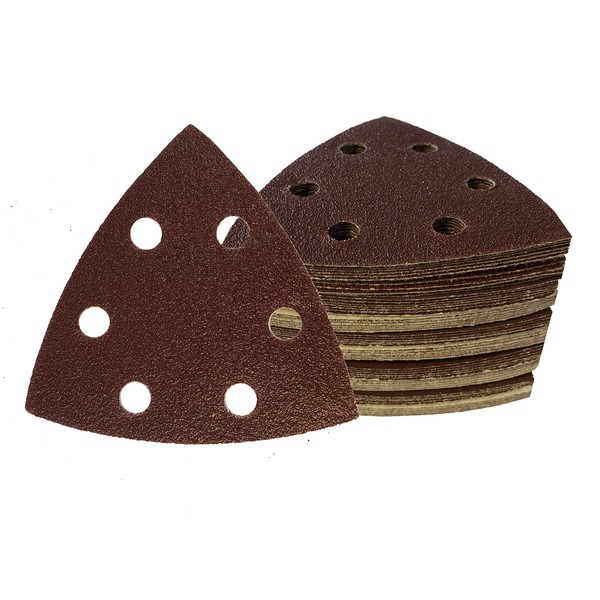 Delta Sanding Triangles │60 Pieces │ 6-Hole │ 93 x