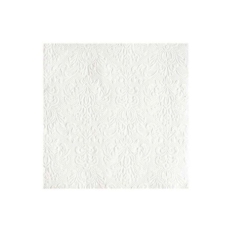 Ambiente Servietten Lunch / Party 33x33cm Elegance Weiss White Geprägt