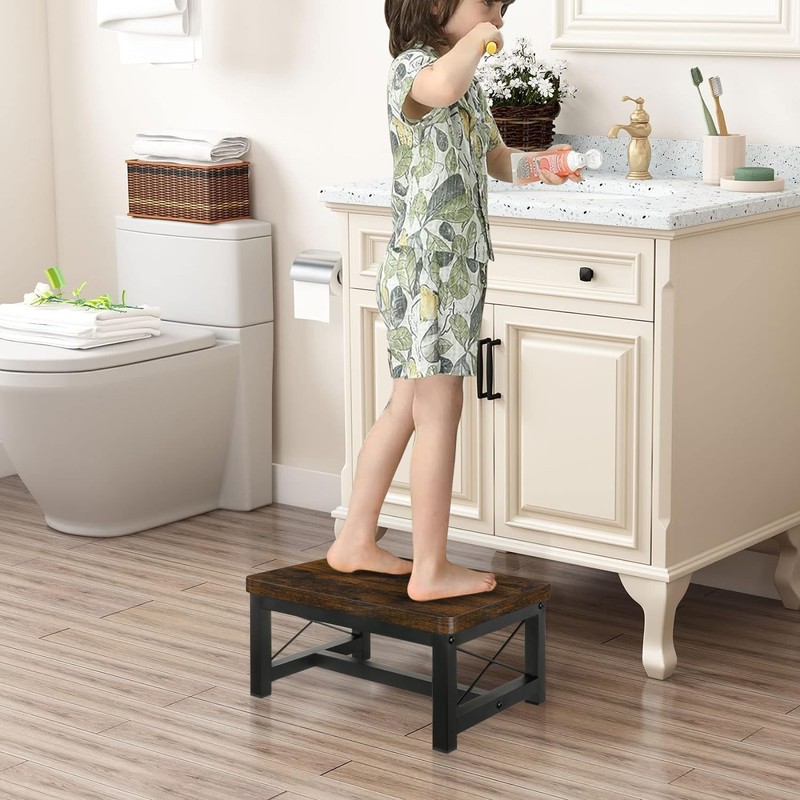 YINMIT Wooden Step Stool for Adults, Heavy Duty Step Stool