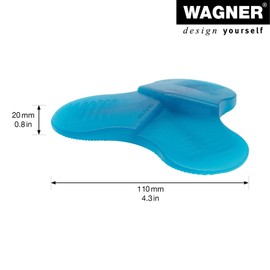 WAGNER 3STOP Green Luminous Floor Door Stop, Diameter 110 x 20 mm, Plastic Elastomer, Luminous/Fluorescent Blue, 3 Wedge Heights, Various Applications, 15699201