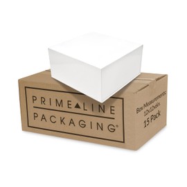 Prime Line Packaging Christmas Gift Boxes with Lids for Presents, Holiday Gift Boxes, Large White Gift Box for Small Business, Weddings, Birthdays, Storage, Bulk, 12x12x6, 15 Pack