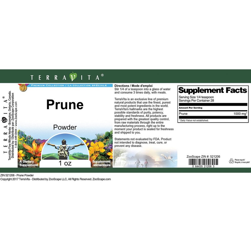 Prune Powder (1 oz, ZIN: 521206) - 3 Pack