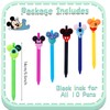 yumcute 10PCS Cartoon Ballpoint Pens Set,Cute Mouse Head Character Ears