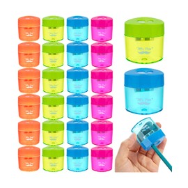 Mr. Pen- Pencil Sharpeners Manual, 24 Pack, Dual Hole, Colorful Pencil Sharpeners Handheld Pencil Sharpener, Colored Pencil Sharpener for Kids, Small Pencil Sharpener, Manual Pencil Sharpeners