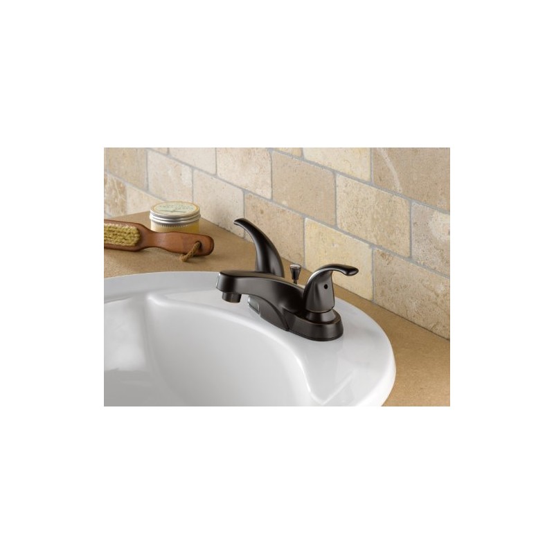 Peerless P299628LF-OB-M Choice, Two Handle Centerset Bathroom Faucet, Oil Bronze
