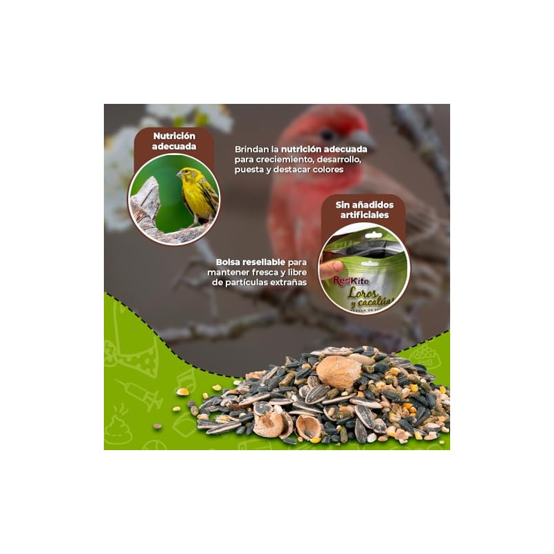 MEZCLA DE SEMILLAS P/LOROS Y CACATUAS 500 G