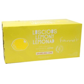 Frannie's Sparkling Beverage- Zero Calories & Sugar, Aspertame Free: Your Choice of Seven Different Flavors- 8/12 oz. Cans (Lucious Lemonade)