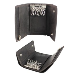 Zerimar Men's Elegant Natural Leather Wallet | Key Ring Purse | Classic Wallet for Men | Leather Key Ring | Measures 10 x 7 cm, brown