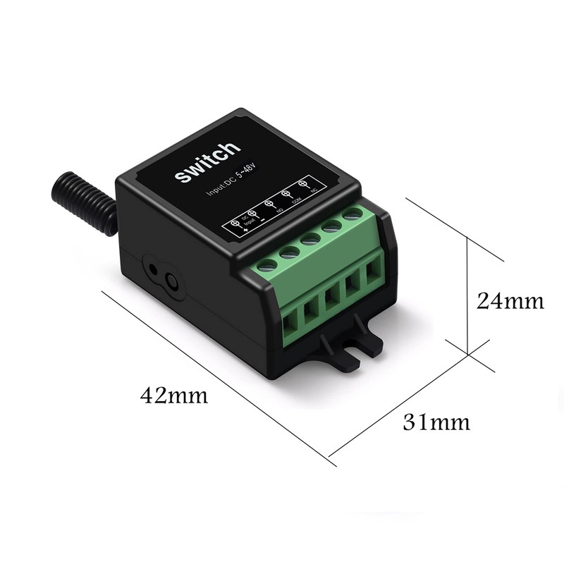 WOODGUILIN 12V Remote Control Switch Mini Wireless Remote Switch Dry