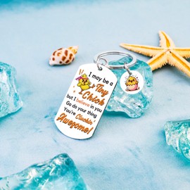MigPio Chicken Keychain Chicken Gifts for Girl Women Funny Chicken Themed Keychain Cute Gifts for Chicken Lovers Positive Keychains for Friends Bff Daughters