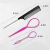 Topsy Tail Hair Tools,6Pcs Hair Loop Styling Tool Set with
