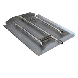 Stanbroil Stainless Steel Triple Flat Fireplace Burner Pan, 22.5 Inches