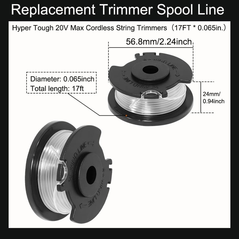 Replacement RS0303 Trimmer Line Spool For LawnMaster Grass Trimmers CLGT2410S,CLGT2412S,20VMWGT