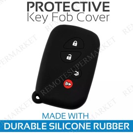 RemoteSuperMarket Key Fob Cover for 2005-2012 Lexus ES350 Remote Case Rubber Skin Jacket