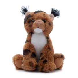 The Petting Zoo Bobcat Stuffed Animal Plushie, Gifts for Kids, Wild Onez Babiez Zoo Animals, Bobcat Plush Toy 6 inches