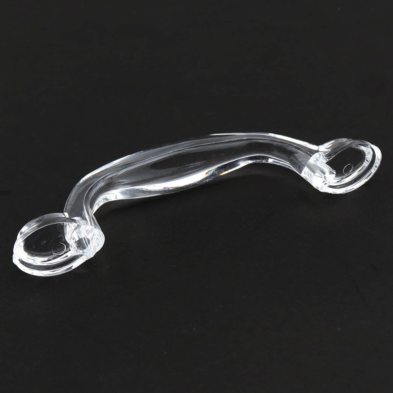 LUORNG Adhesive Drawer Knob 2PCS Transparent Acrylic Pull Handles, Dresser