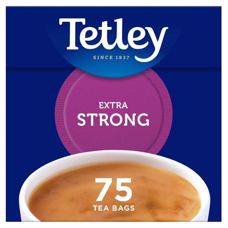 Tetley Extra Strong Tea Bags 75 per Pack - Pack