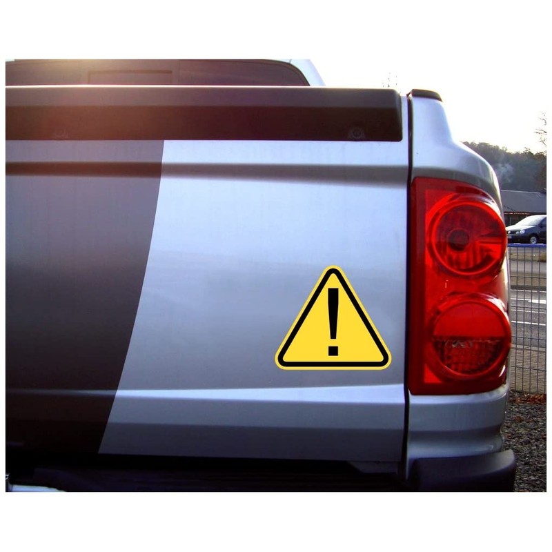 Samunshi® Warning Triangle Warning Sticker 8 x 7 cm Multi-Coloured