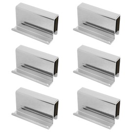 FINBe Glass Door Handle Door Clamp 1.6" Glass Finger Edge Pull for 4-6mm or Acrylic Display Window and Cabinet Door Handles 4PCS