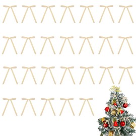 26 Pcs Velvet Bows for Christmas Tree,Christmas Wreath Bows,Christmas Velvet Bows,Vintage Crafts Gift Bows,Velvet Ribbon Bows for Xmas Home Decor Wedding Outdoor Indoor,Festival Ornament