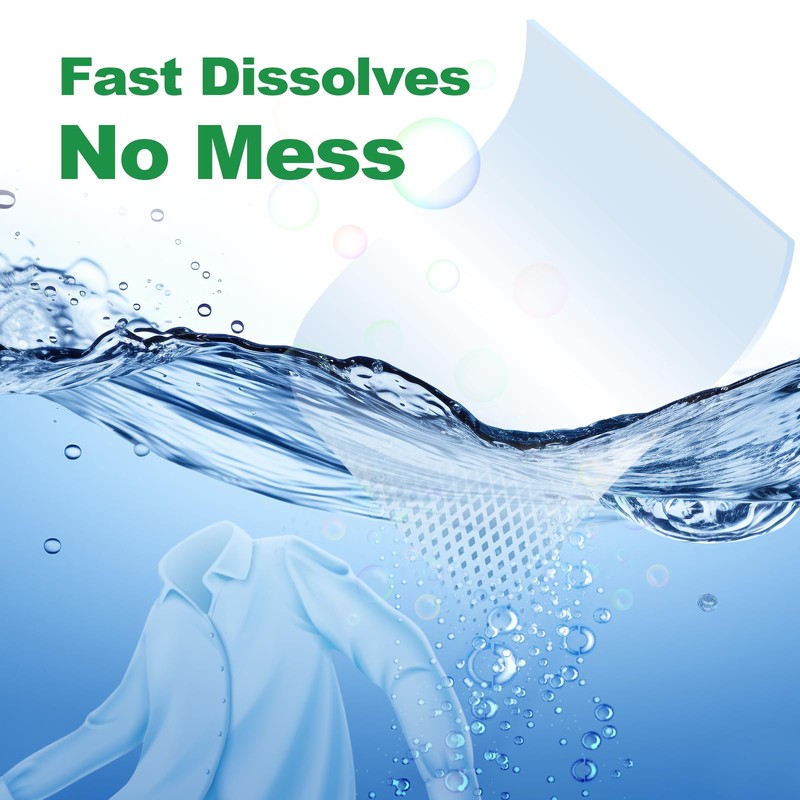 Laundry Detergent Sheet, Eco-Friendly & Hypoallergenic Wash Strips, Natural Ingredients,