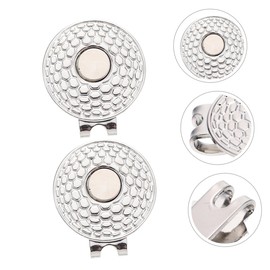 FAVOMOTO 2Pcs Delicate Zinc Alloy Golf Ball Markers Stylish Hat Clips for Golf Accessories Easy to Install