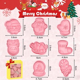 Christmas cookie cutters, 8 pieces Christmas cookie cutters, cookie cutters for children, fondant cookie cutters, cookie cutter, cookie baking mould, children's baking kitchen accessories