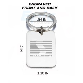 Epic Frames Saleen Mustang Key Chain Premium Engraved Silver Premium Metal Polished Keychain