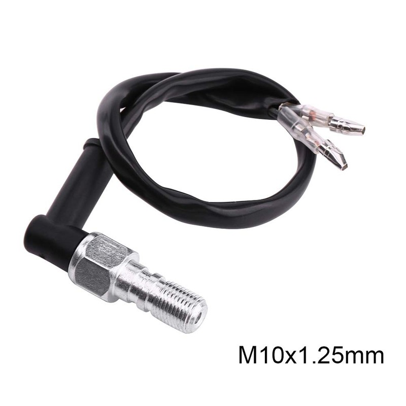 Qiilu Hydraulic Brake Switch Motorcycle Hydraulic Brake Switch Curved Head