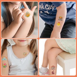 Leesgel Glitter Tattoos for Kids Easter Decorations, 204 Sheets Easter Stickers Temporary Tattoo for Easter Egg Hunt Activities Ornaments, Easter Gifts for Children Baskets Party Bag Fillers Favours