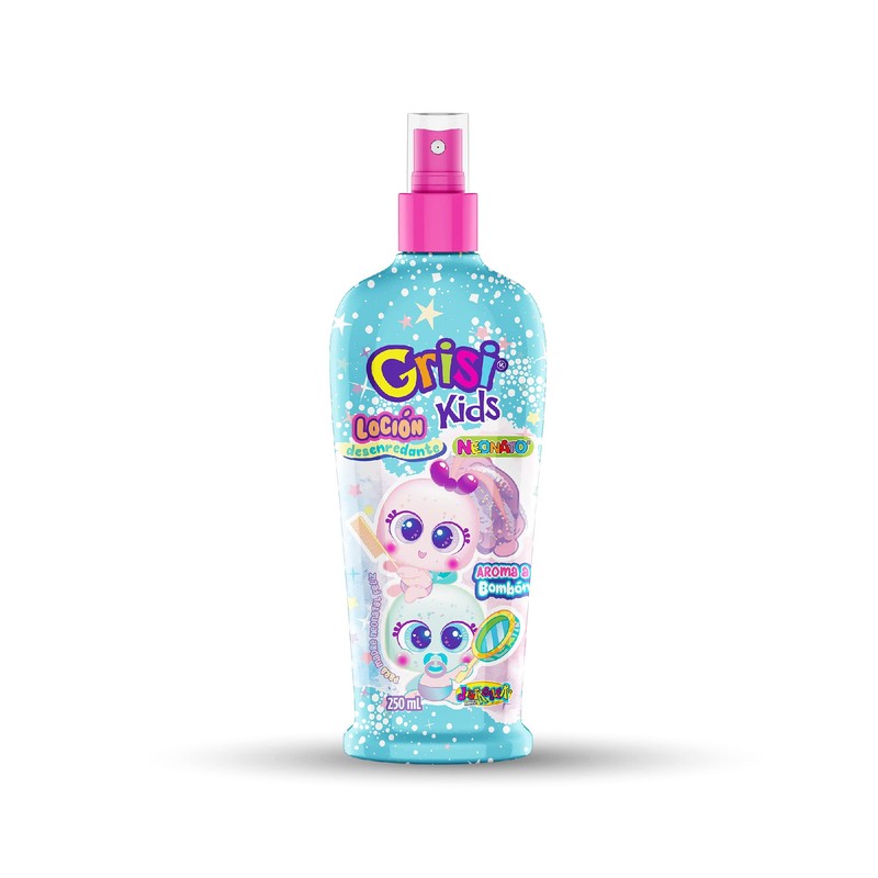 Grisi Kids, Loción Desenredante Neonatos, 250 ml, Aroma a Bombón,